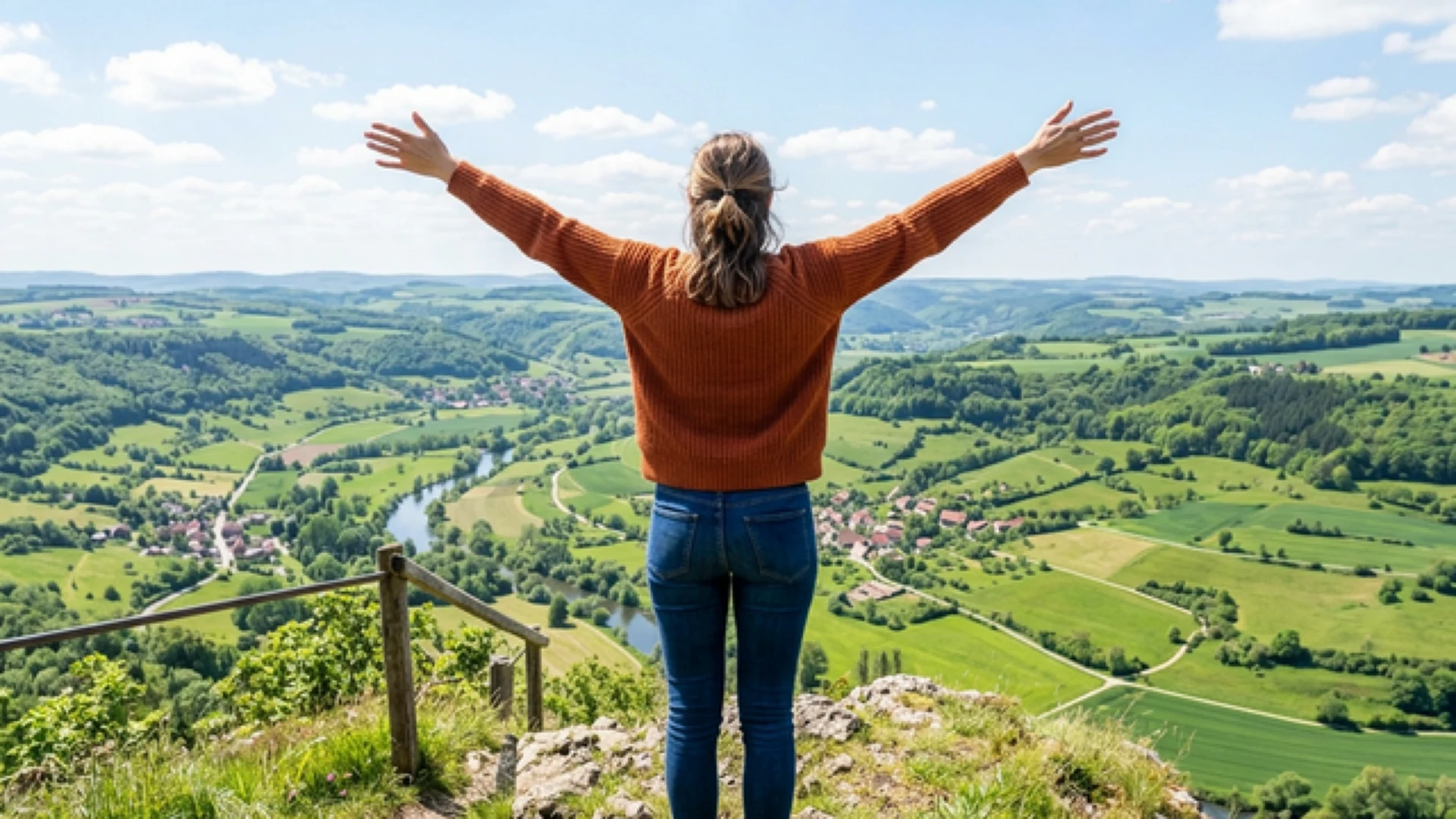 Person standing on a hilltop at sunrise, symbolizing hope and a fresh start in addiction recovery